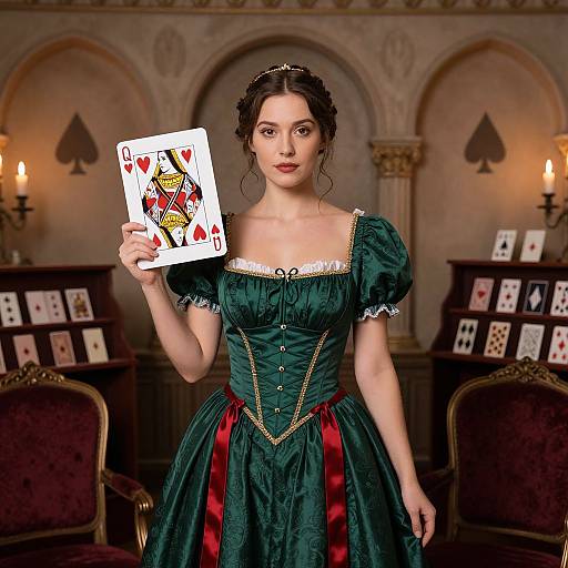 Regal Woman in Vintage Card Arena