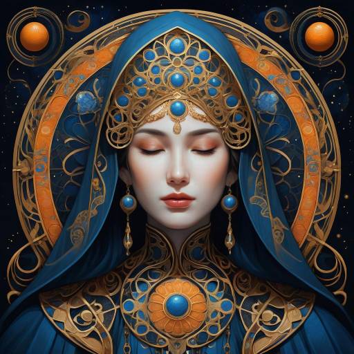 Mystical Elegance: Art Nouveau Woman