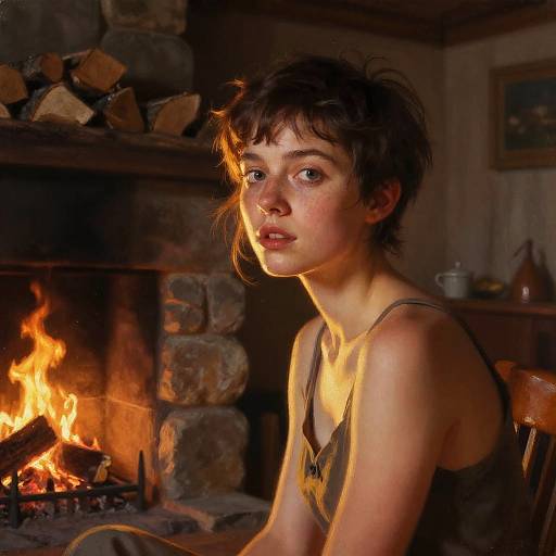 Evocative Portrait in Rustic Cabin