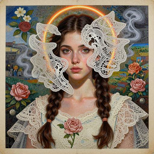 Rococo Surrealism Fantasy Portrait