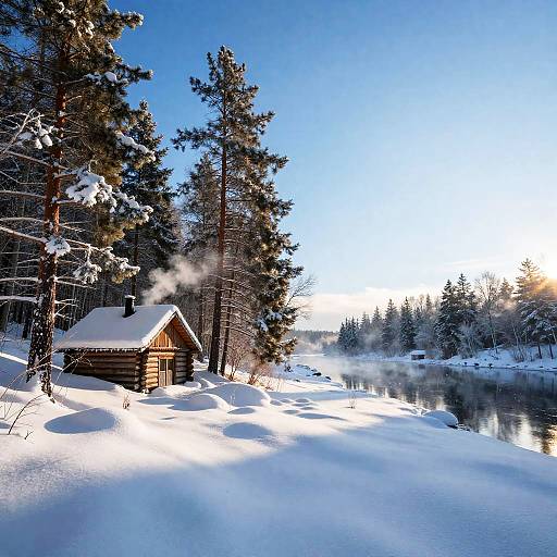 Serene Winter Morning Landscape