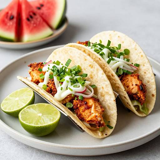 Fresh Chicken Tacos with Lime