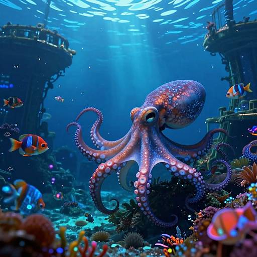 Bioluminescent Underwater Atlantis Vistas