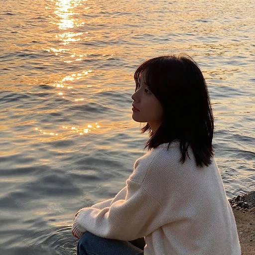 Serene Sunset by the Lake