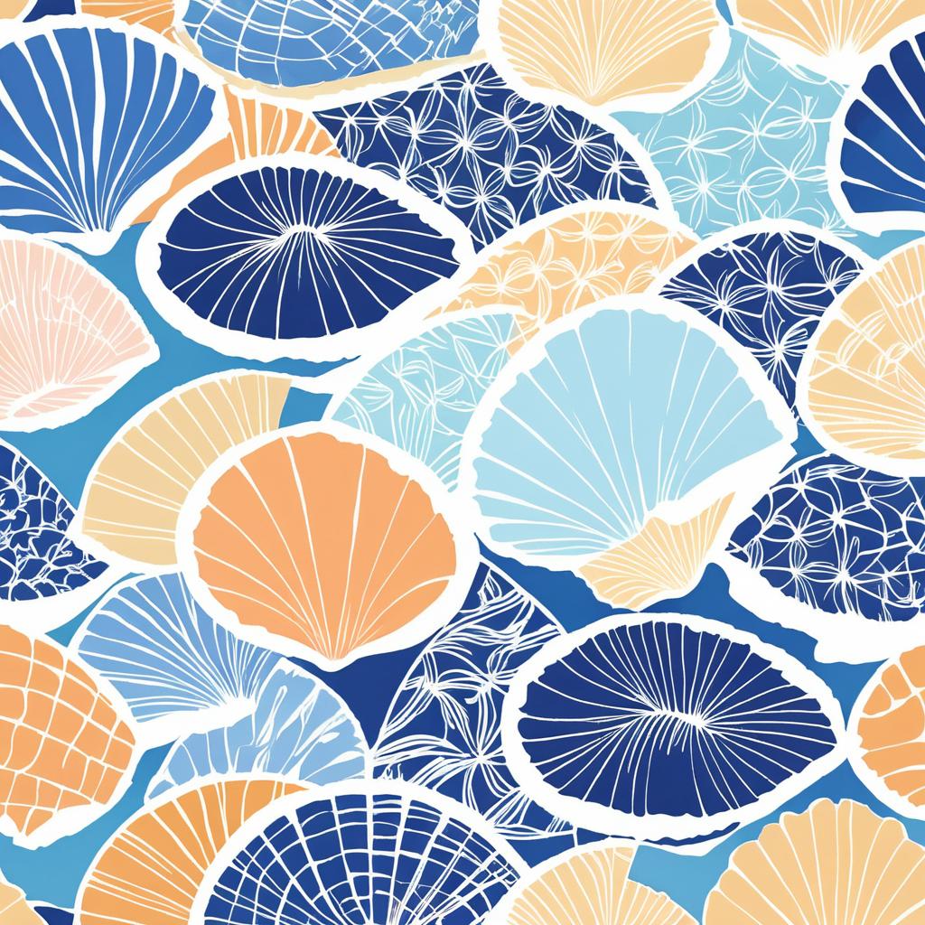 Matisse-Inspired Seashell Collection Artwork