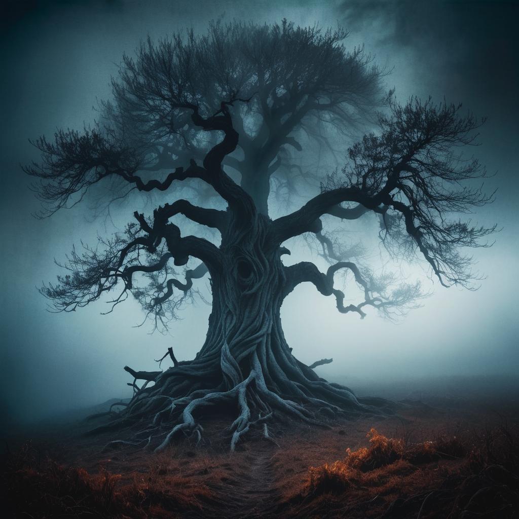 Mysterious Whispering Tree Horror Poster