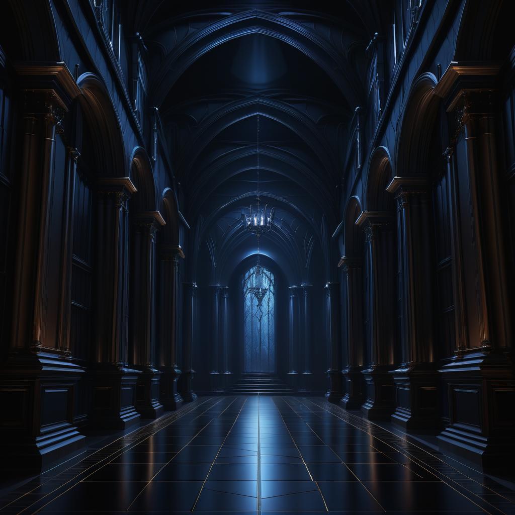 Ominous Dark Fantasy Hall Illustration