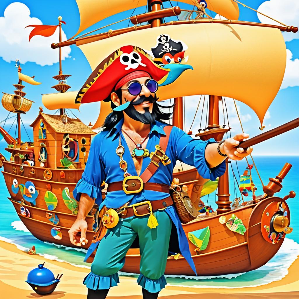 Humorous Pirate Adventure with Treasure Map