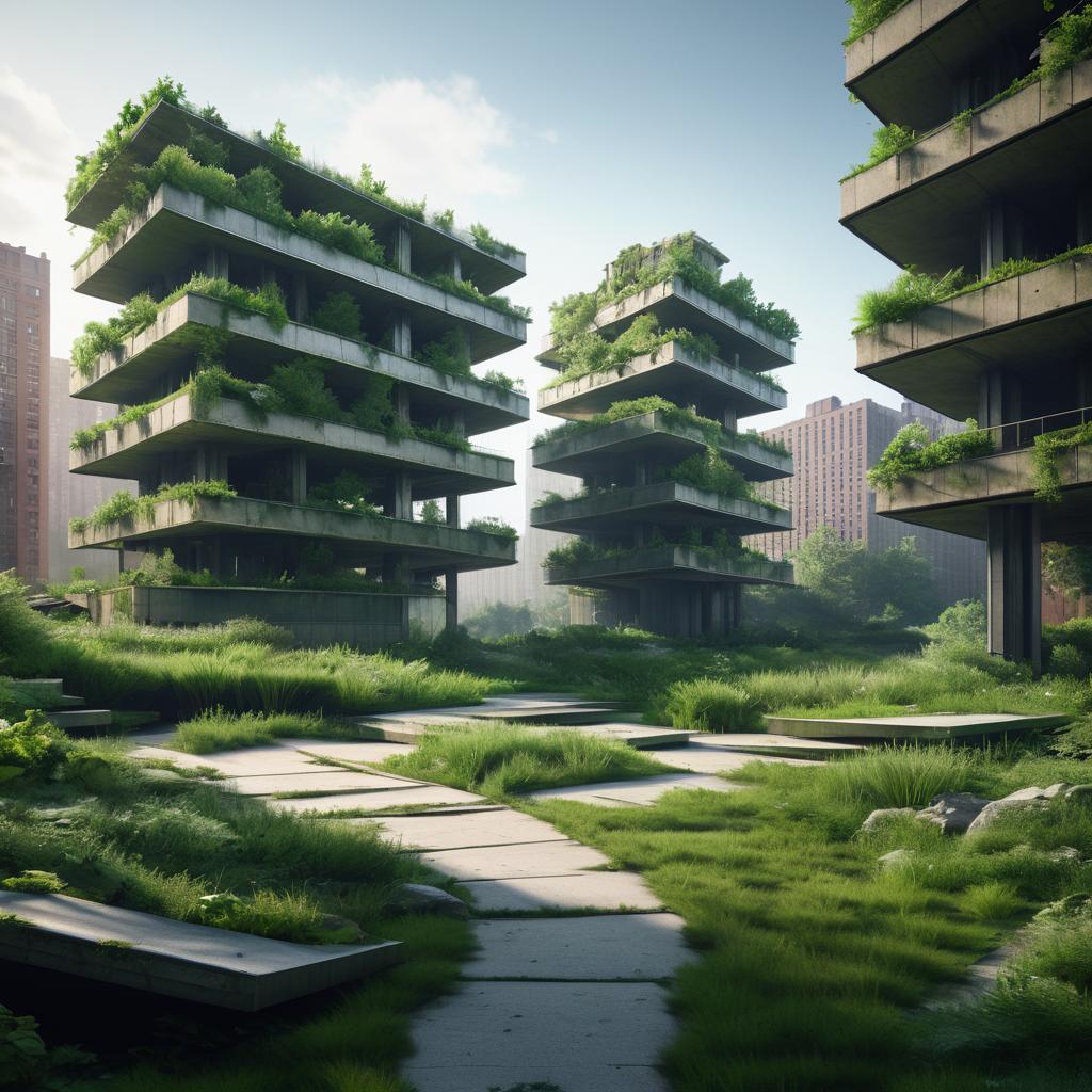 Urban Biopunk Park: A Photorealistic Vision