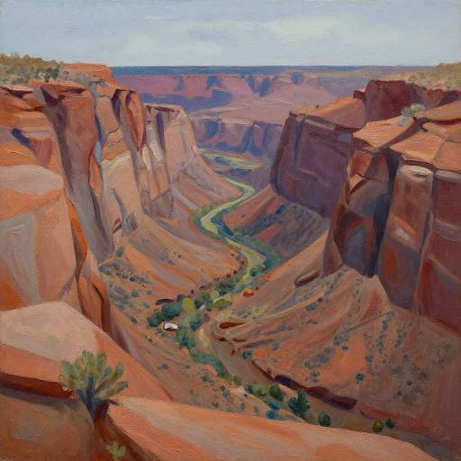 Maligne Canyon Oil Painting