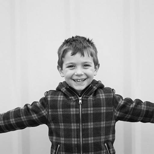 Smiling Boy with Outstretched Arms