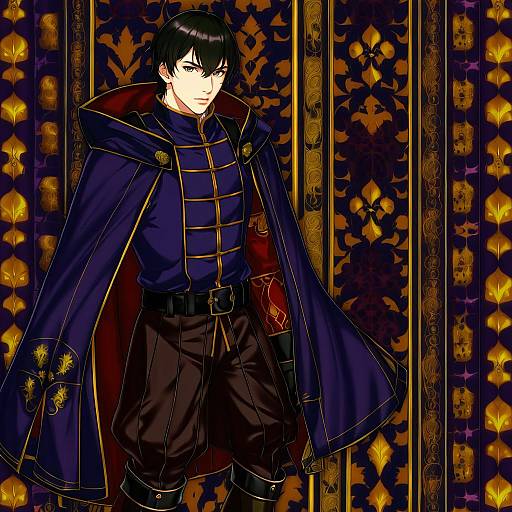 Illustration of Morgan (male) (fire emblem), fire emblem in the style of Sasucchi95