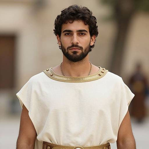Realistic Ancient Greek Man Portrait