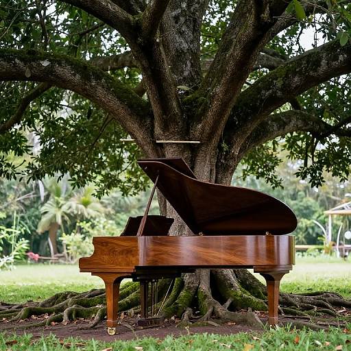 Grand Piano Beneath Giant Tree
