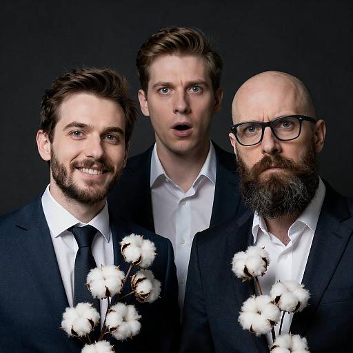 Intense Portrait of Three Diverse Men