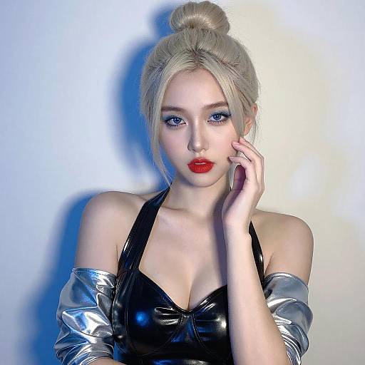 Glamorous Platinum Blonde Portrait