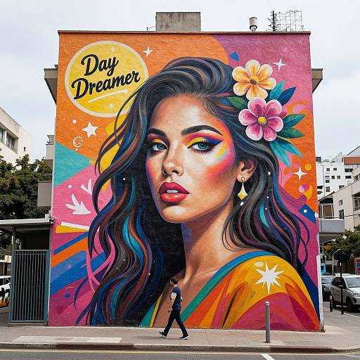 Vibrant Day Dreamer Street Mural