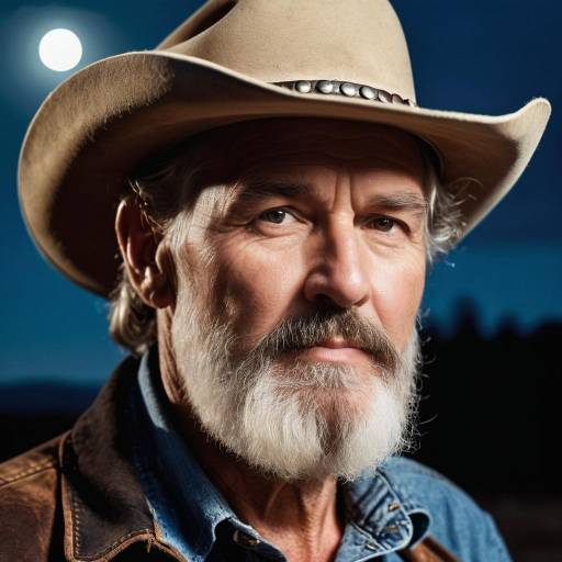 Realistic Cowboy Shot in Moonlight