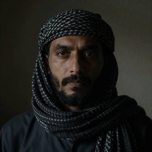 Intense Portrait of a Bearded Man