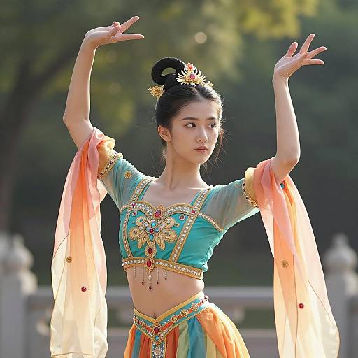 Elegant Worship Dance in Nature's Embrace