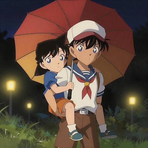 Anime Children Under Night Sky