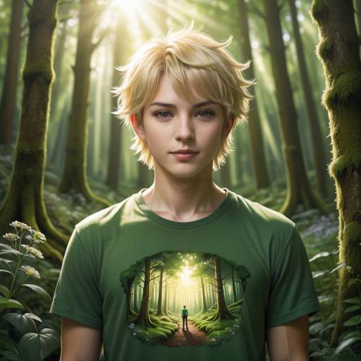 Anime Portrait in a Serene Forest