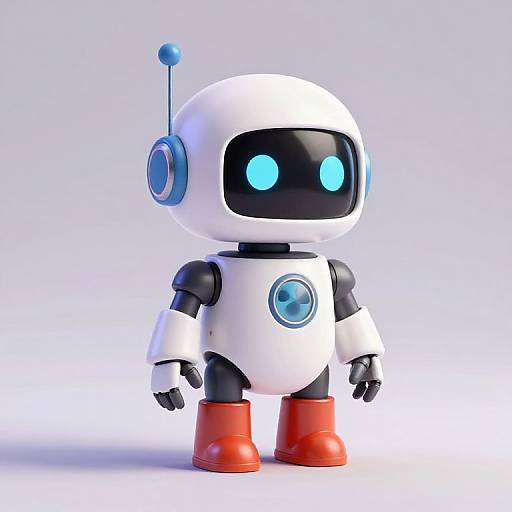Cute Small Futuristic Robot Character