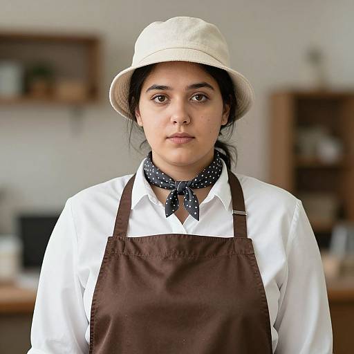 Realistic Plus Size Woman in Work Clothes