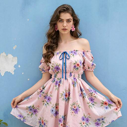 Captivating Portrait Against Peeling Wall