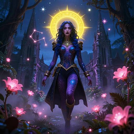 Surreal Portrait of Orla in Neon Gothic