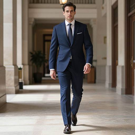 Confident Man in Grand City Hall