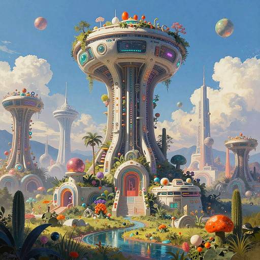 Vivid Surreal Futuristic Landscapes