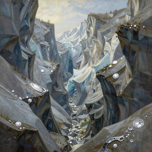 Enchanting Glacial Canyon Illustration