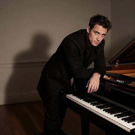 Moody Portrait of a Piano Player