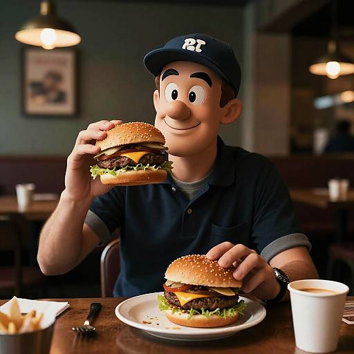 Hamburger Guy From Popeye in City