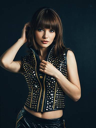 Waist-Up Pop Star Editorial Portrait