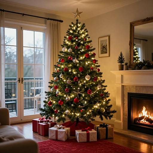 Cozy Christmas Living Room Scene