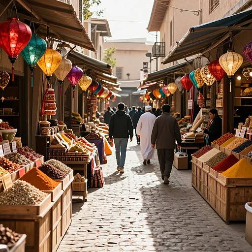 Vibrant Traditional Marketplace Scene