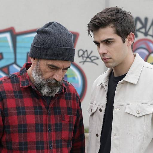 Two Men in Urban Outdoor Setting