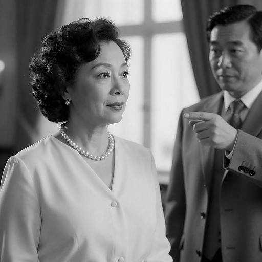 Thoughtful Woman in Black-and-White Portrait