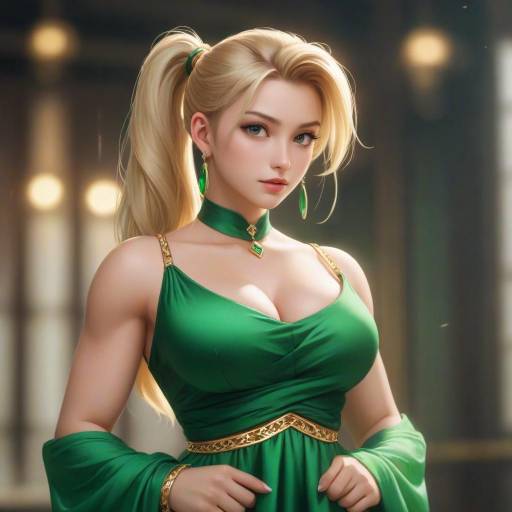 Sultry Blonde with Hoop Earrings