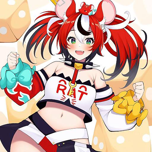 Illustration of Mr. squeaks (hakos baelz), hololive in the style of Kusano (torisukerabasu)