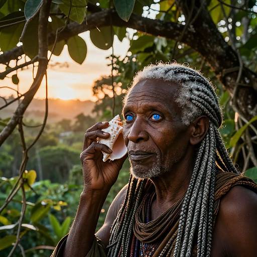 Photorealistic African Sage in Forest