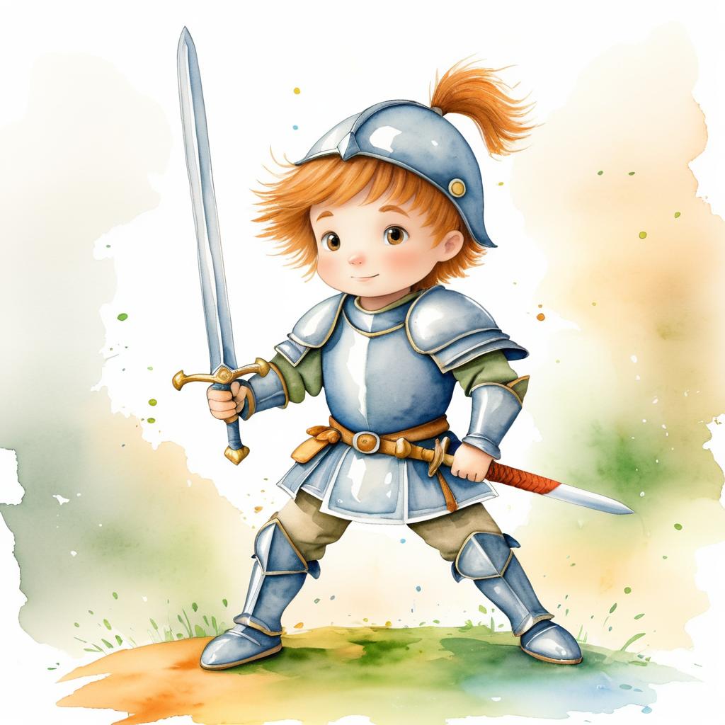 Whimsical Knight Illustration for Children