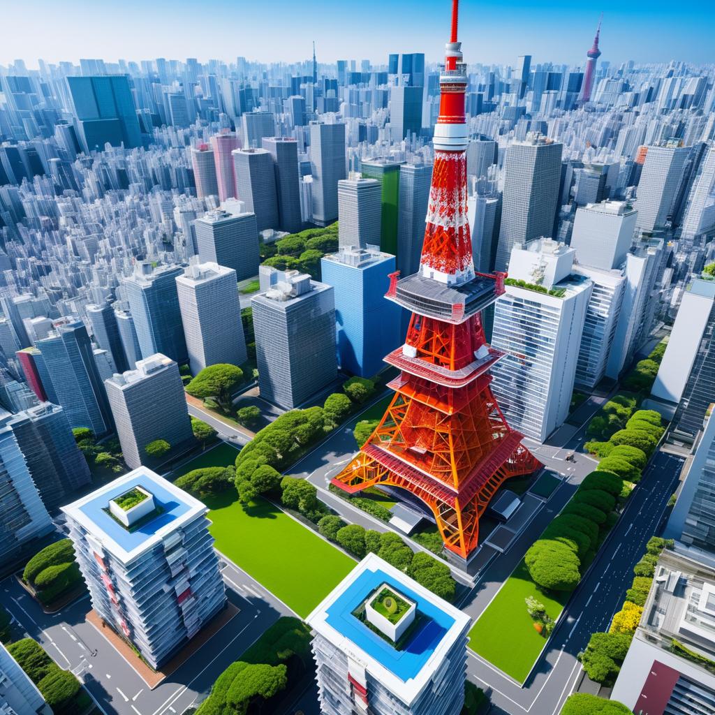 Hyperrealistic Tokyo Tower Design Concept