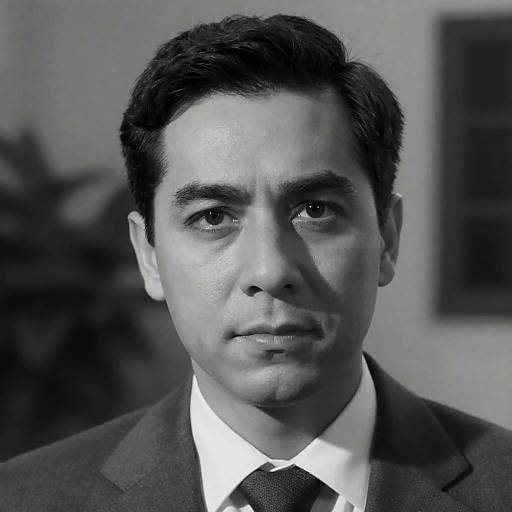 Serious Portrait: Black-and-White Close-Up