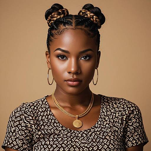 Elegant French Braid Portrait of a Woman