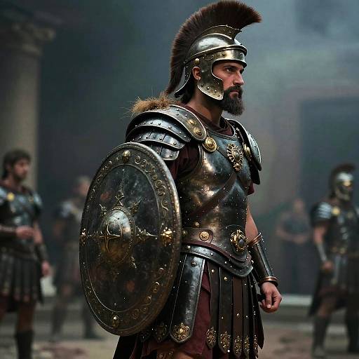 Roman Warrior in Ornate Armor