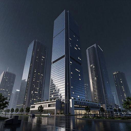 Cyberpunk Ruins: A Nighttime Masterpiece