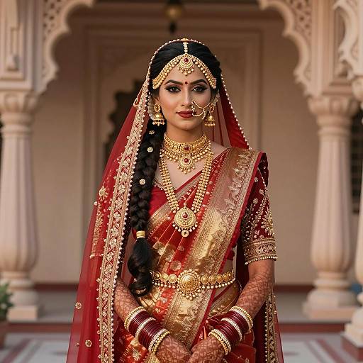 Elegant Indian Bride in Traditional Attire